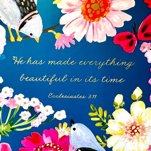 Birds & Flowers Book Box Decor Bible Scripture Spring Garden - Picture 2 of 16